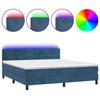 Maison Exclusive - Sommier à lattes de lit avec matelas LED Bleu foncé 180x200 cm