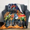 Customizable Blaze and the Monster Machines1 Throw Blanket – Personalized Name, All-Season Cozy Snug Blanket, Machine Washable, Personalized Blanket