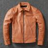 Youth Trend Genuine Cowhide Leather Jacket Men's First Layer Pure Cowhide Short Tuxedo Leather Jacket Slim Jacket
