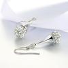 Модные серьги-шарики Super Flash Shambhala Full Water Diamond, женственные посеребренные серьги, аксессуары для ушей
