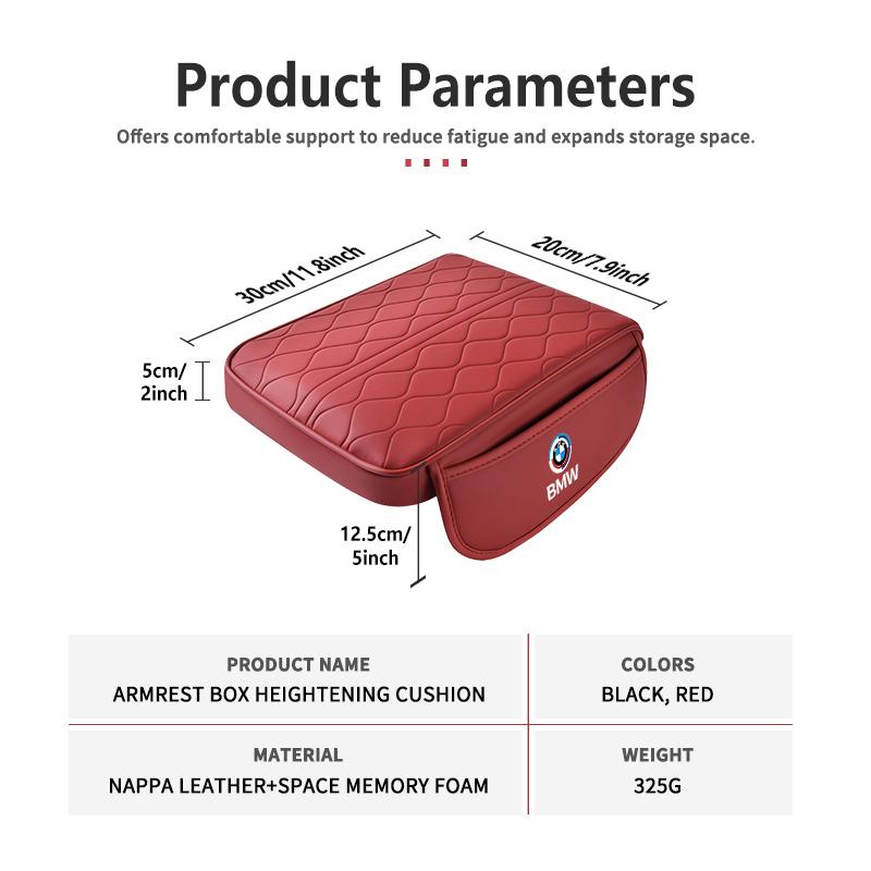 DZVA4 Car Center Console Armrest Box Pad Elbow Support Cushion For BMW M M2 M3 M4 M5 M6 E46 E90 E60 F30 E39 X1 X3 X4 X5
