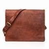 Goat Precious Leather Vintage Brown Messenger Bag Shoulder Laptop Bag Briefcase