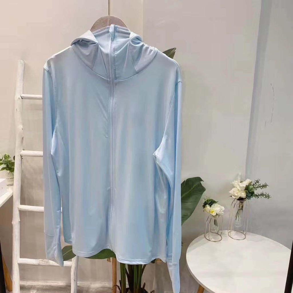 Women's Japanese Ice Silk UV Protection Hooded Jacket - Summer Solid Color, Outdoor Sun Protection