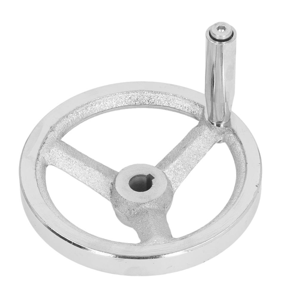 Round Shape Cast Iron Handwheel Cast Iron Material Hand Wheel with Handle  For Lathe