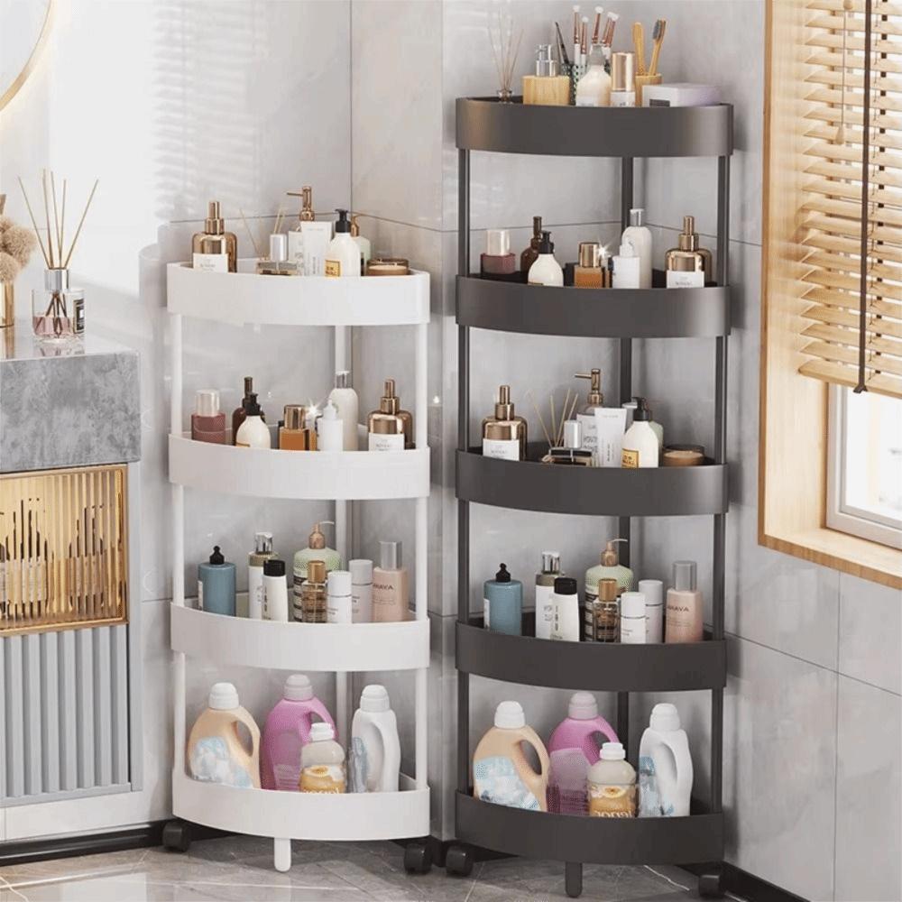 with Wheels Bathroom Storage Rack Large Capacity Rolling Cart Storage Rack Shower