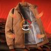 Men's Warm Lambswool Fleece-lined Cotton Jacket - Thick, Loose Fit, Stand-up Collar, Cold-proof Outerwear