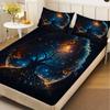 1PC Tree of Life Bed Sheet Soft Digital Print Fitted Sheet Without Pillowcase Halloween Decor Gift For Birthday Bed Linen
