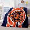 Портативное одеяло/Мягкое одеяло с логотипом Chicago Bears Постельное белье Одеяло Подходит для путешествий, кемпинга, гостиных, офисов, диванов Подарки для фанатов