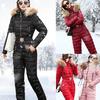 Winter Conjoined Ski Suit Conjoined Cotton-padded Jacket Suit Down Cotton-padded Jacket Women
