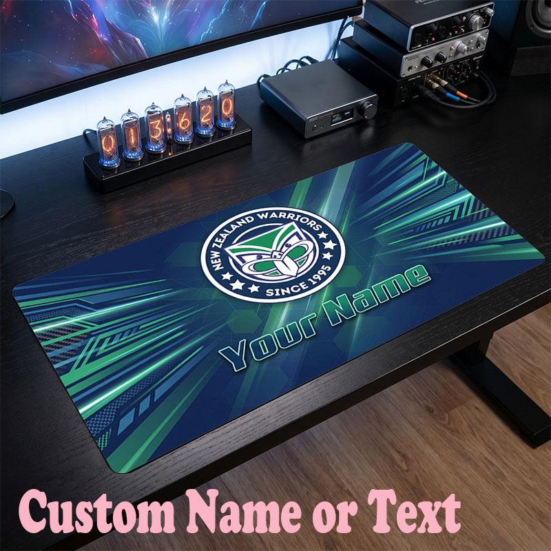 Wigan Warriors Customized Name Text Mouse Pad, Large Desk Mouse Mat Personalized Home Office Present