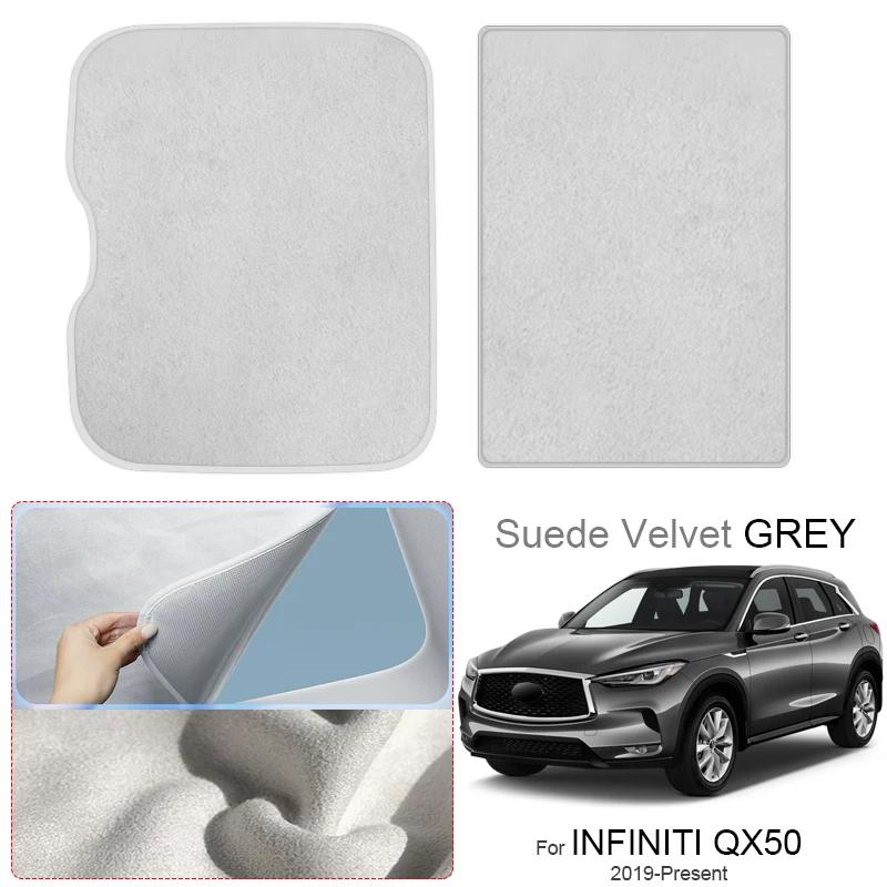 Car Suede Fabric Anti-uv Electrostatic Adsorption Sunroof Sunshade For Infiniti QX50 2019-Present Auto Heat Insulation Skylight
