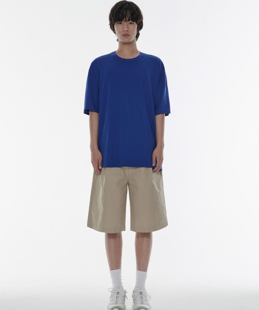 MUSINSA STANDARD [Cooltandard] Oversized Crew Neck T-Shirt [Blue]