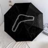 1 шт. Автоматический складной зонт - Узор карты трассы F1 Портативный складной дизайн с 8 спицами Рождественские подарки на день рождения