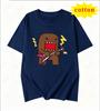 Japanese Retro Domo Tamajun Cartoon Print Short Sleeve Tshirt Unisex Loose Round Neck Pure Cotton Casual Versatile Top