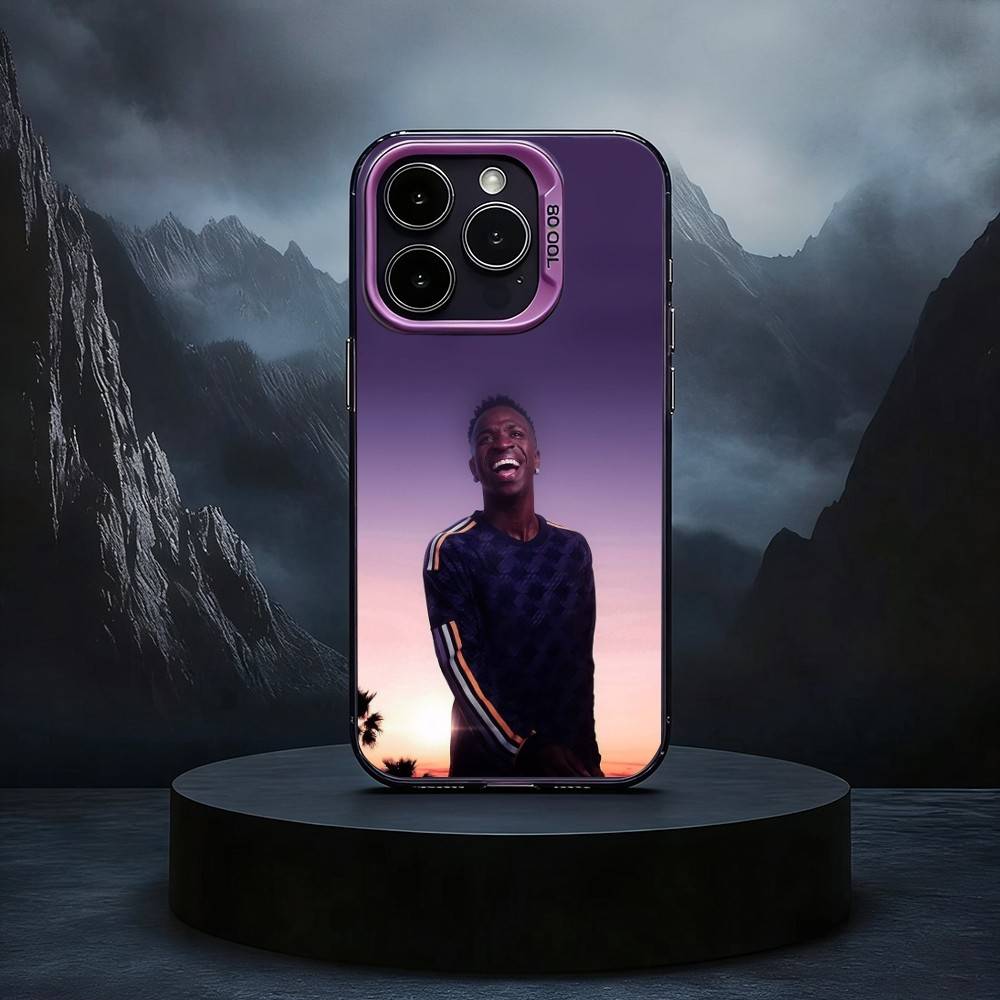 V-Vinicius J-Junior Черный Конфетный серебристый чехол для телефона Чехол для iPhone17,16,15,14,13,12,11 Plus,Pro Max
