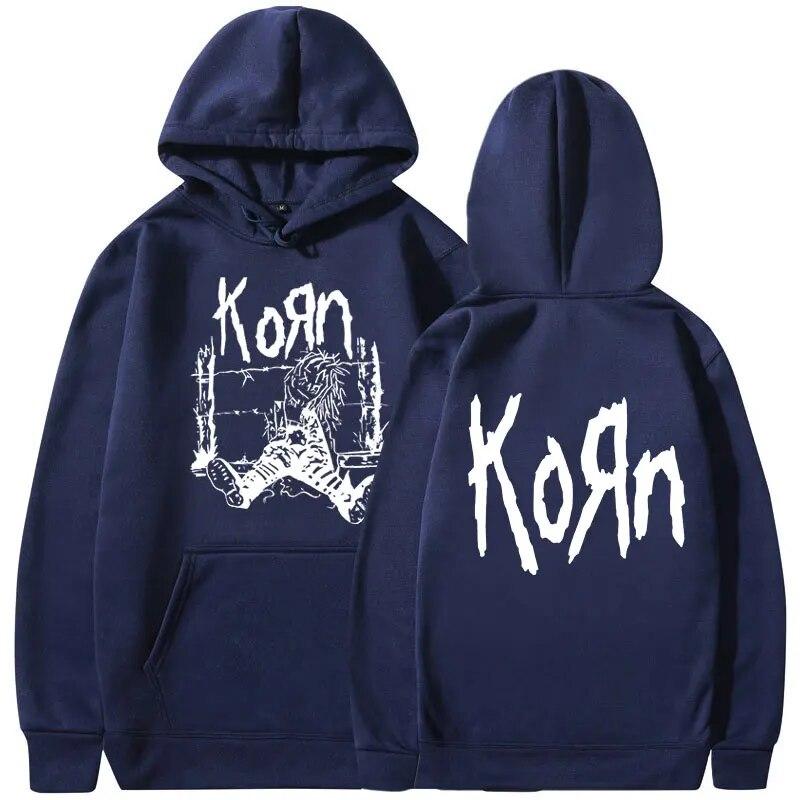 Рок-группа Korn 1994 Кукла Neidermeyers Толстовка Унисекс Винтажная металлическая готическая толстовка с длинными рукавами Хип-хоп Толстовка для унисекс и женщин Унисекс