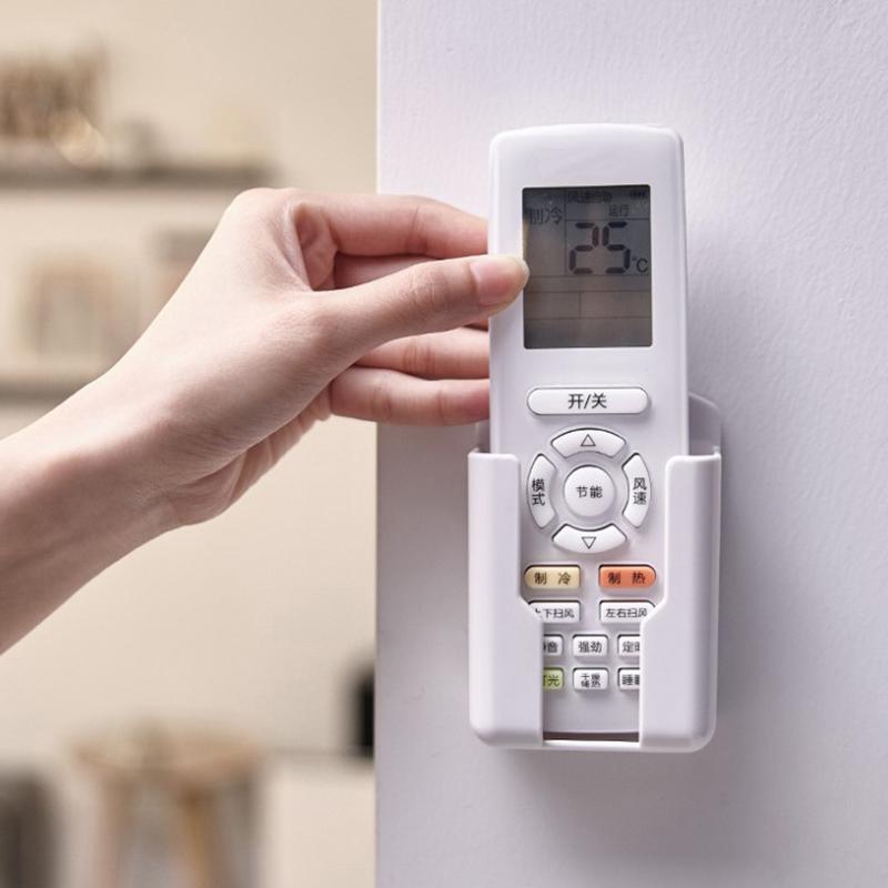 Universal Air Conditioner Remote Holder White Wall Mounted Box Storage Holder