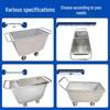 Stainless Steel Feed Cart: Durable Handcart for Pig and Chicken Feeding, Leak-Proof Design, Easy Transport.
