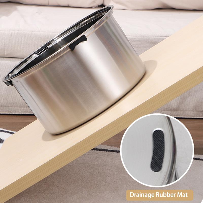 1L/3L/5.6L Stainless Steel Dog Floating Bowl, No Spill Anti-Splash Dog Water Dispenser, Non-Slip Dog Cat Pet Water Feeder Bowl
