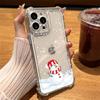 Чехол для iPhone 16 15 14 13 12 11 Pro Max 7 8 15 14 Plus X XR XS Max Санта Клаус Лось Снеговик Рождество Прозрачный силиконовый мягкий чехол