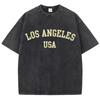 Women'S Cotton Washed T-Shirts All-Math Loose O-Neck Tees Los Angeles Usa Printing Short Sleeve Summer Street Female Clothes