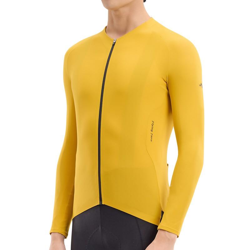 Mens Cycling Jersey Long Sleeve Quick Dry Breathable Sun Protection Road Bike Sport