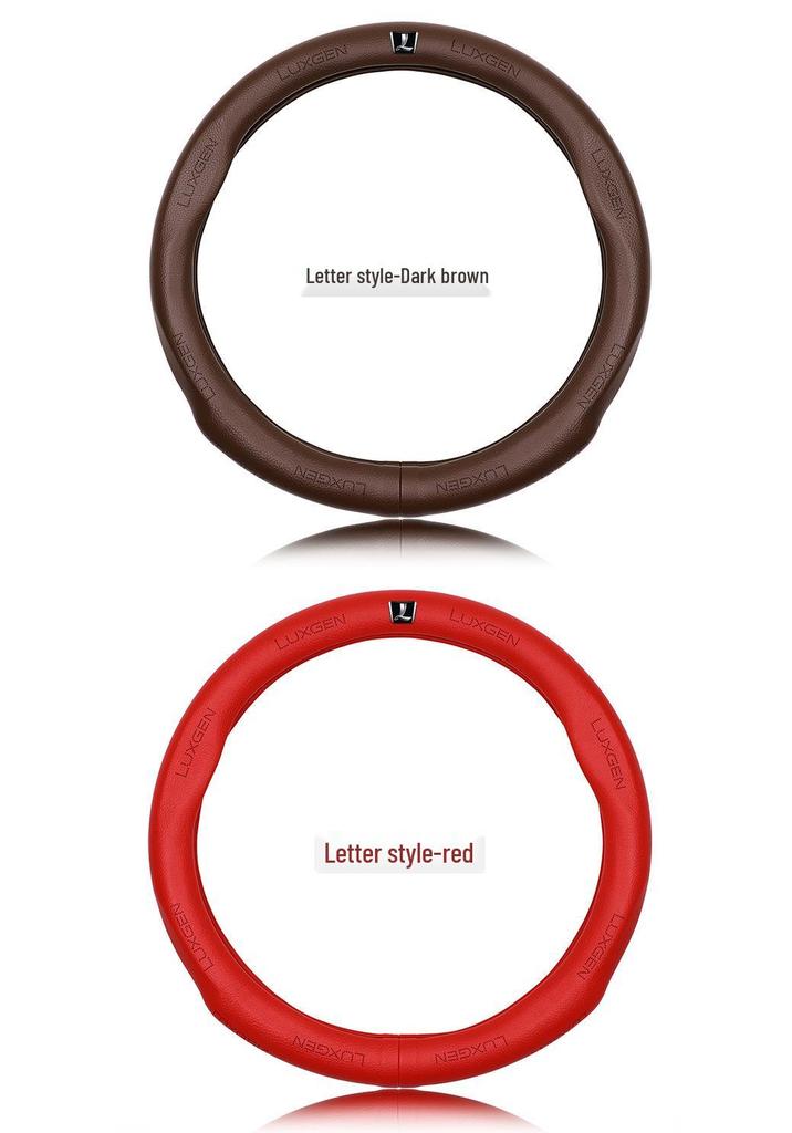 Genuine Leather Steering Wheel Cover for Luxgen Big 7 SUV, U6, U6 Sedan, Sharp 3 MPV, and S5