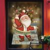 PVC Christmas Window Glass Stickers DIY Snowflake Wall Stickers Creative Santa Claus Decal  Window
