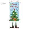 Puntos Christmas Merry Santa Elk Snowman Print Висячие ноги баннер флаг Xmas Door Decor