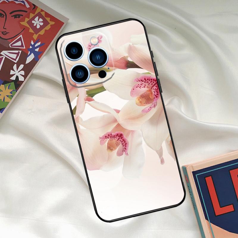 Orchid Flowers Colorful Phone Case For iPhone 17 16 15 13 12 11 14 Pro Max 16 Plus 12 13 Mini 16e 17 Air Funda Cover