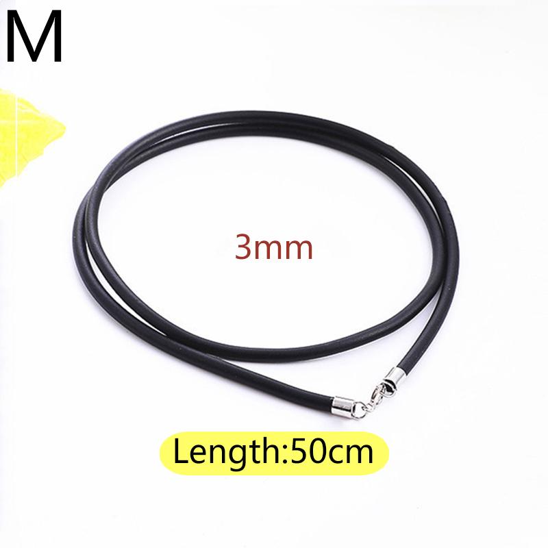 Черный резиновый кожаный веревочный колье/ожерелье с застежкой-лобстером, пряжкой, шнуром, DIY ювелирные аксессуары