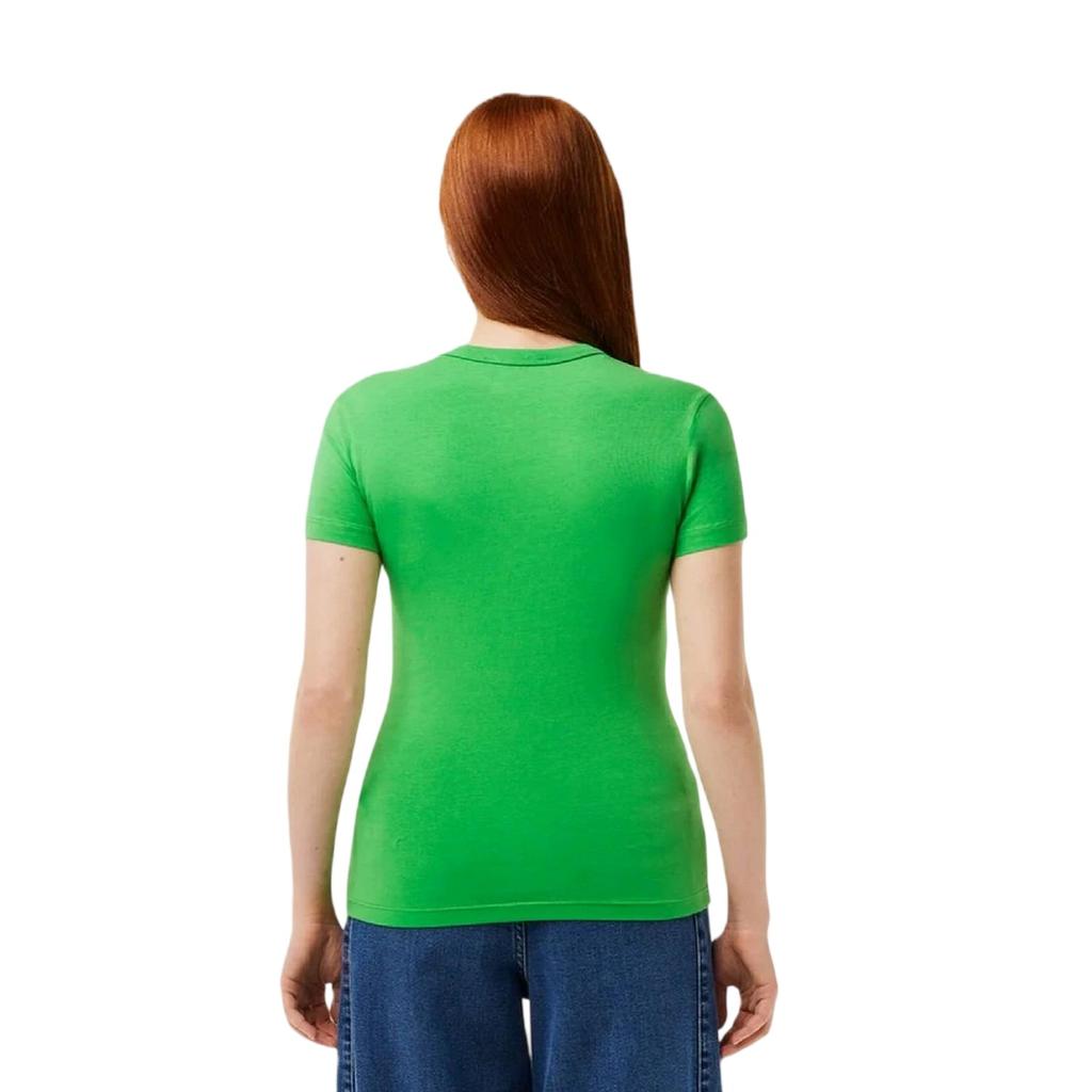 Lacoste Womens/Ladies Logo Crew Neck Slim T-Shirt