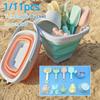 1/11pcs Beach Sand Toys Set, Foldable Beach Bucket, Bath Toys for Kids, Watering Can, Shovel, Rake, Pentagram Keg Mold Toys Kids Outdoor Toys
