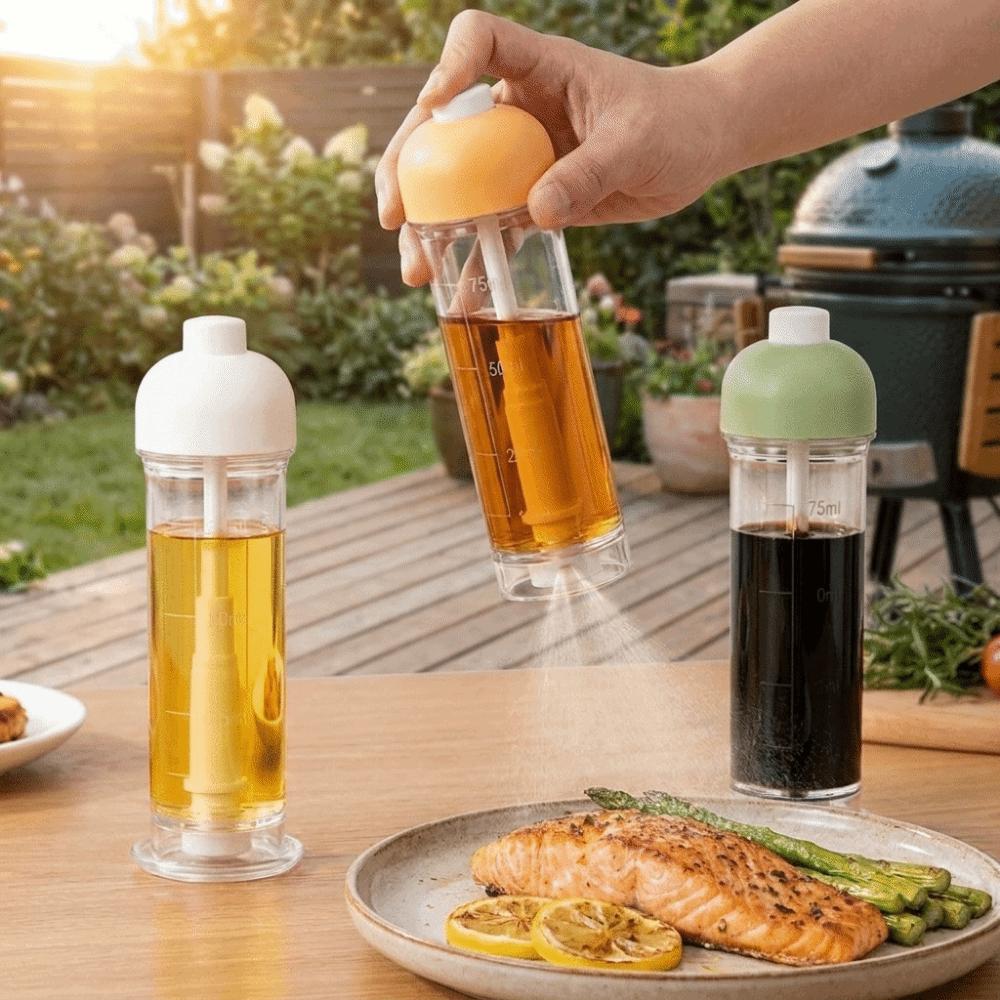 100ML Press Oil Sprayer Plastic Cooking Oil Dispenser Portable Down-Spray Oil Bottle Salad Making
