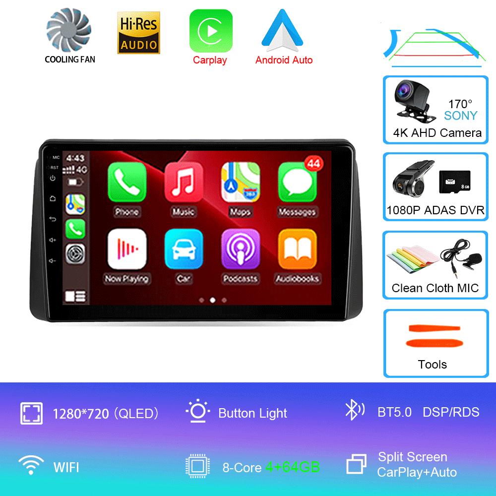 Для Chrysler Grand Voyager 5 2011-2015 Автомагнитола Android 14 Carplay Auto Для Dodge Grand Caravan 2008-2020 GPS Мультимедийный плеер