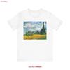 Wheat Field With Cypresses 1889 By Vincent Van Gogh Unisexs Cotton Crew T Shirt Vintage Stretched Streetwear Homme Fashion