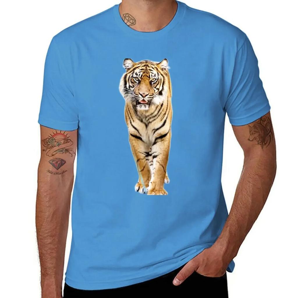 Tiger T-Shirt oversized customs animal prinfor boys mens workout shirts