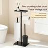 Нержавеющий держатель для туалетного ершика и бумаги с туалетным ершиком, отдельно стоящий диспенсер для салфеток, для офиса