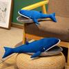 Mouth With Zipper Blue Shark Plush Toys Big Killer Whale Doll Stuffed Sea Animals Children Birthday Gift Sofa Pillow Cushion