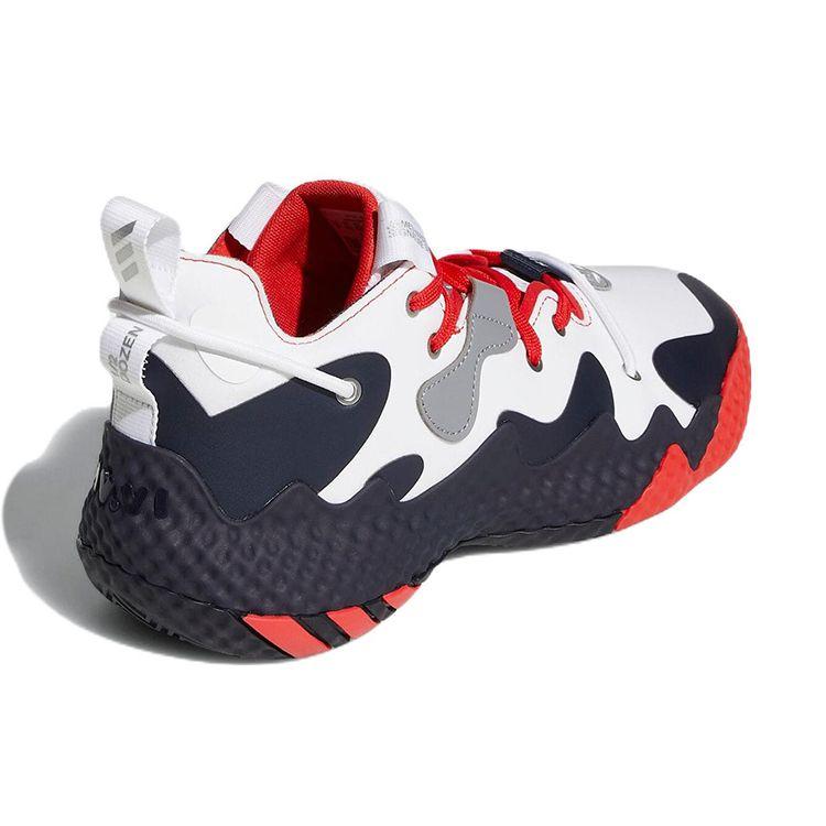 Adidas Харден Вол. 6 White Vivid Red Legend Ink Мужские кроссовки Cloud-White GV9081