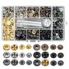 120Sets DIY Clothes 4 In 1 Fastener Snap Metal Press Stud Cloth Tool Kit