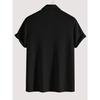 Men's Fashion Knitted Polo Shirts Short Sleeve Turn-down Collar Colid Color Simple T-shirt Top