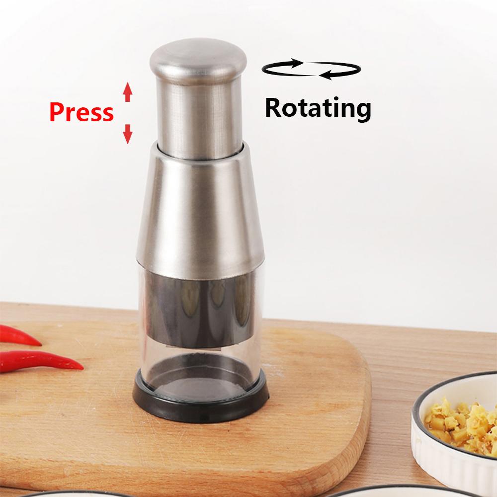 Ручной пресс для чеснока, многофункциональный вращающийся измельчитель чеснока из нержавеющей стали, для измельчения лука, картофеля