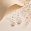 Rose Quartz Gemstone 925 Sterling Silver Handmade Jewelry Pretty Hook Earrings 1.50" For Her EE-2-22