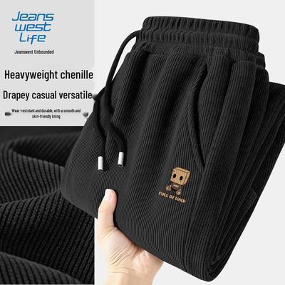 JEANSWEST LIFE Мужские повседневные брюки из шенилла прямого кроя