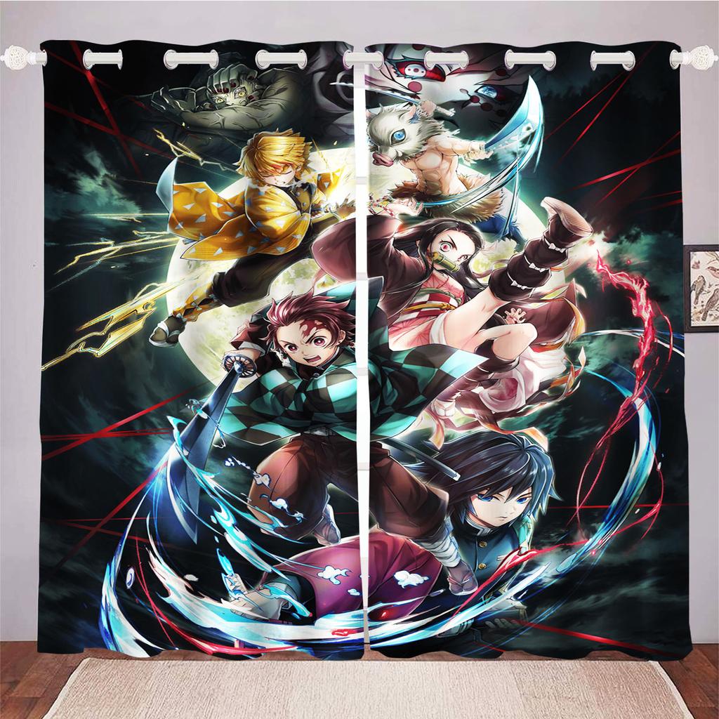 Аниме Гостиная Спальня Шторы Для Гостиной Перфорированные Пыленепроницаемые Затемняющие Шторы Кухня Шкаф Домашний Декор