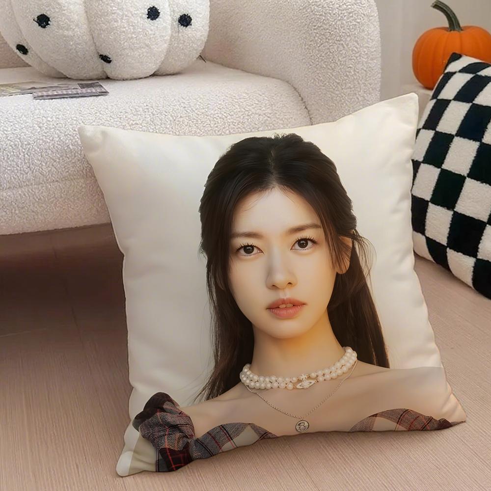 actor cute JJung So Min Cushion Cover Throw Pillow Cover Hidden Button Durable Polyester Chair Cushion