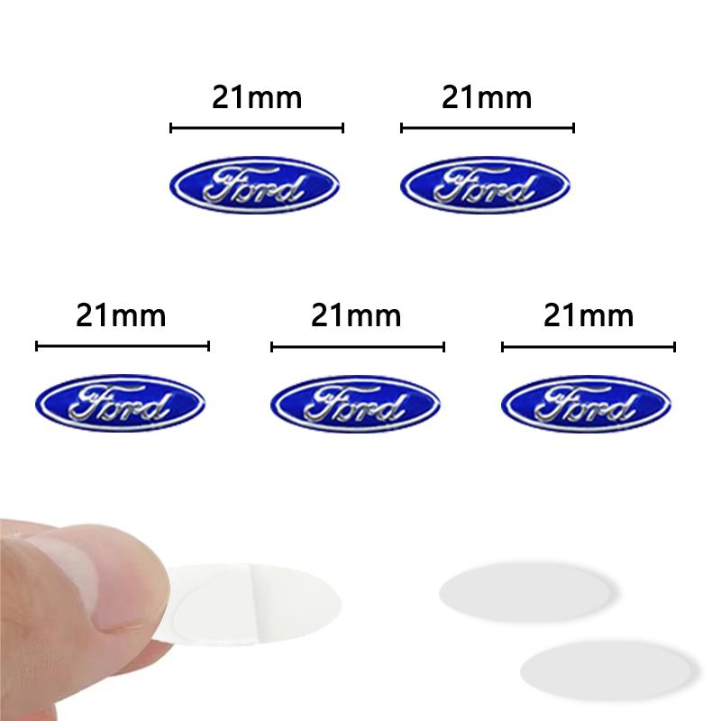 5/10Pcs 21mm Car Control Key Emblem Stickers Accessories Fit For Ford Ranger C-Max S-Max Focus MK3 Galaxy Mondeo Transit Tourneo VDKS1