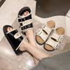 Thick-soled slippers women's soft-soled non-slip 2025 outer wear one-word drag new summer Internet celebrities heightening fashion cool slippers women