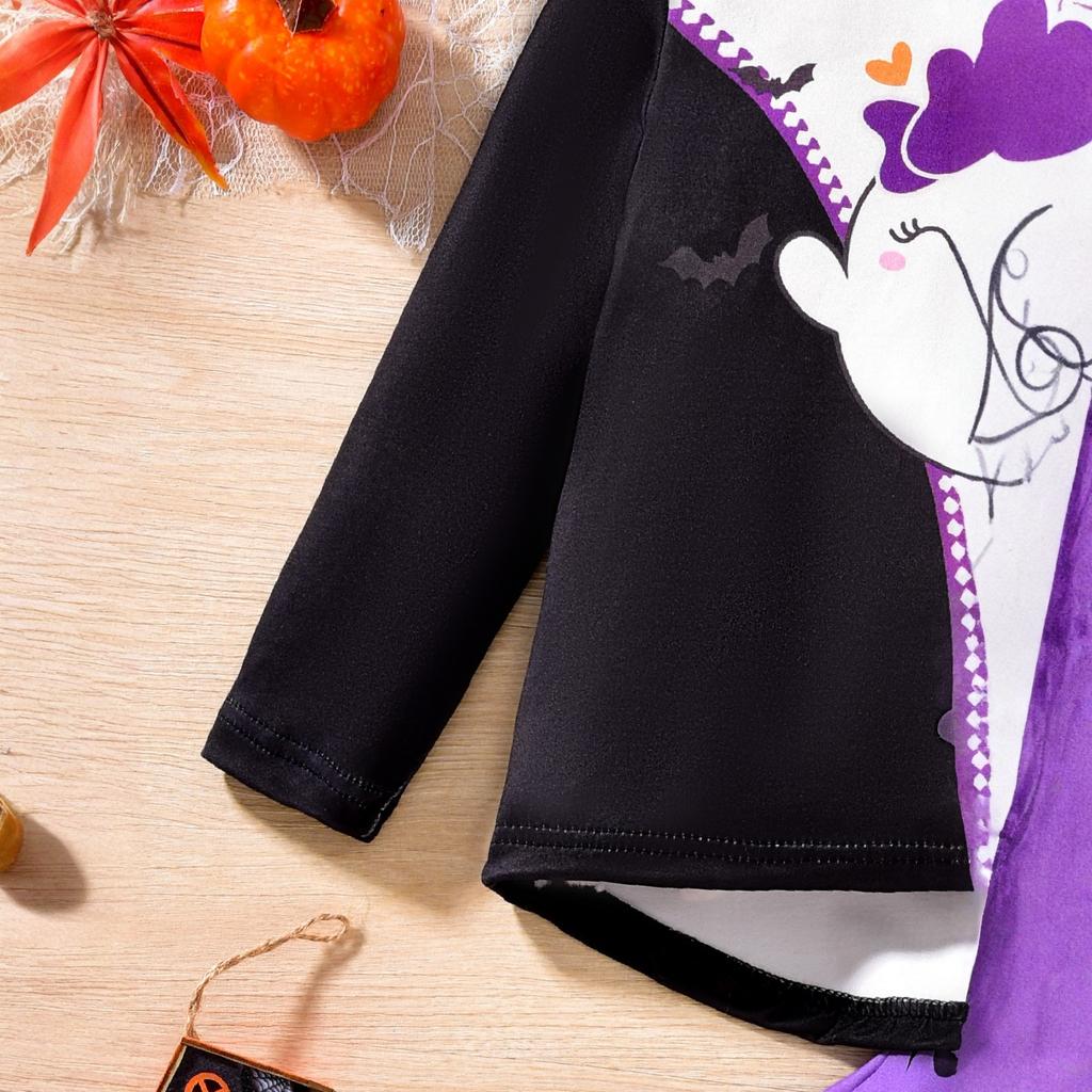 Детский Хэллоуинский комплект с длинным рукавом, мультяшный, милый